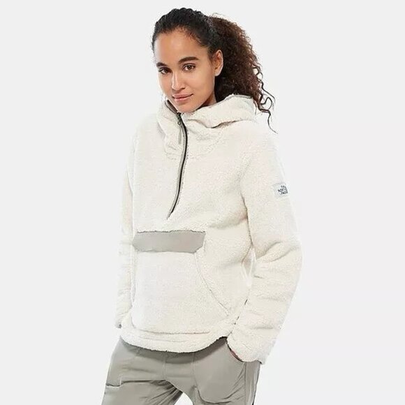 THE NORTH FACE Campshire 1/2 Zip Jacket Women's Medium Pullover Hoodie Ivory - Picture 1 of 3